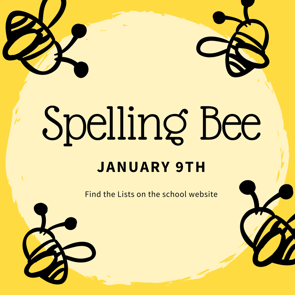Yellow background with bees for Spelling Bee info