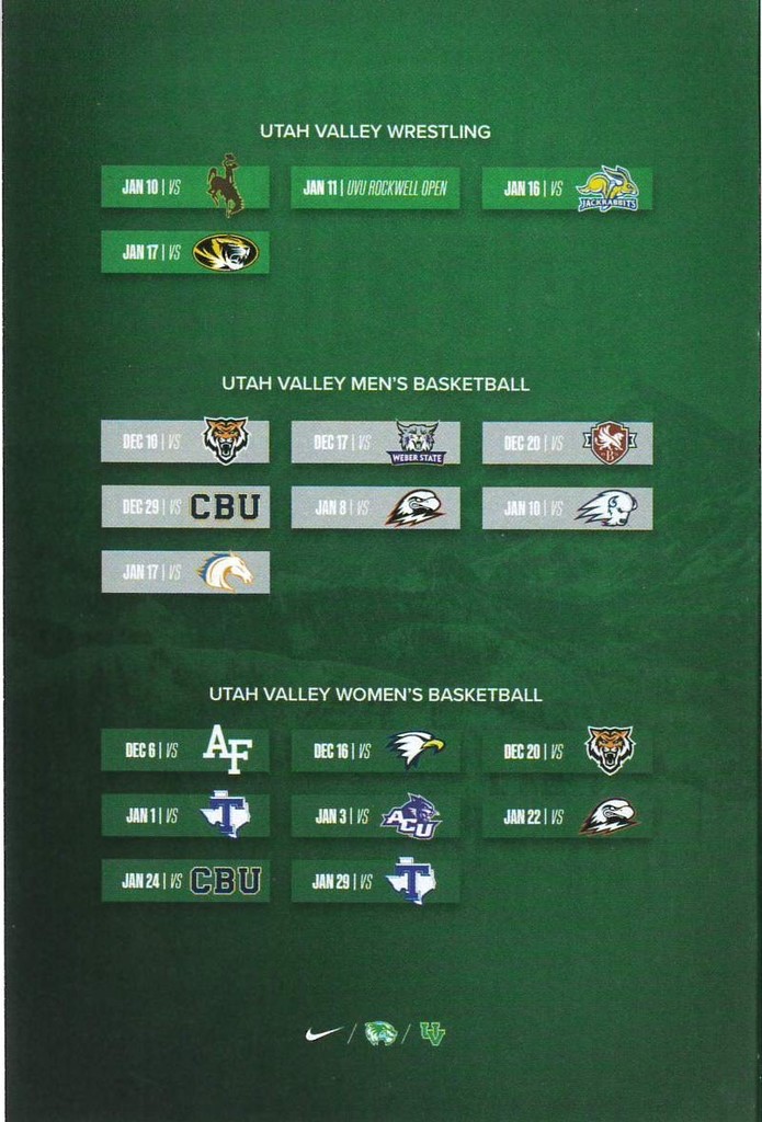 Green background with game date