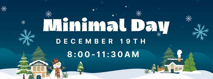 Christmas background with minimal day info