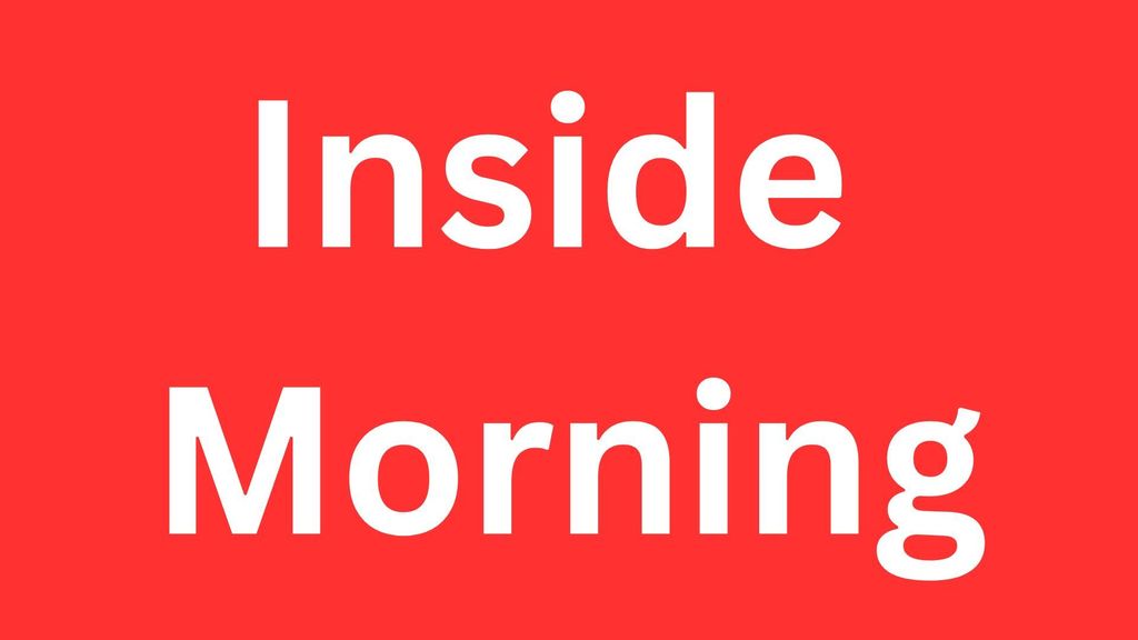 red background inside morning sign