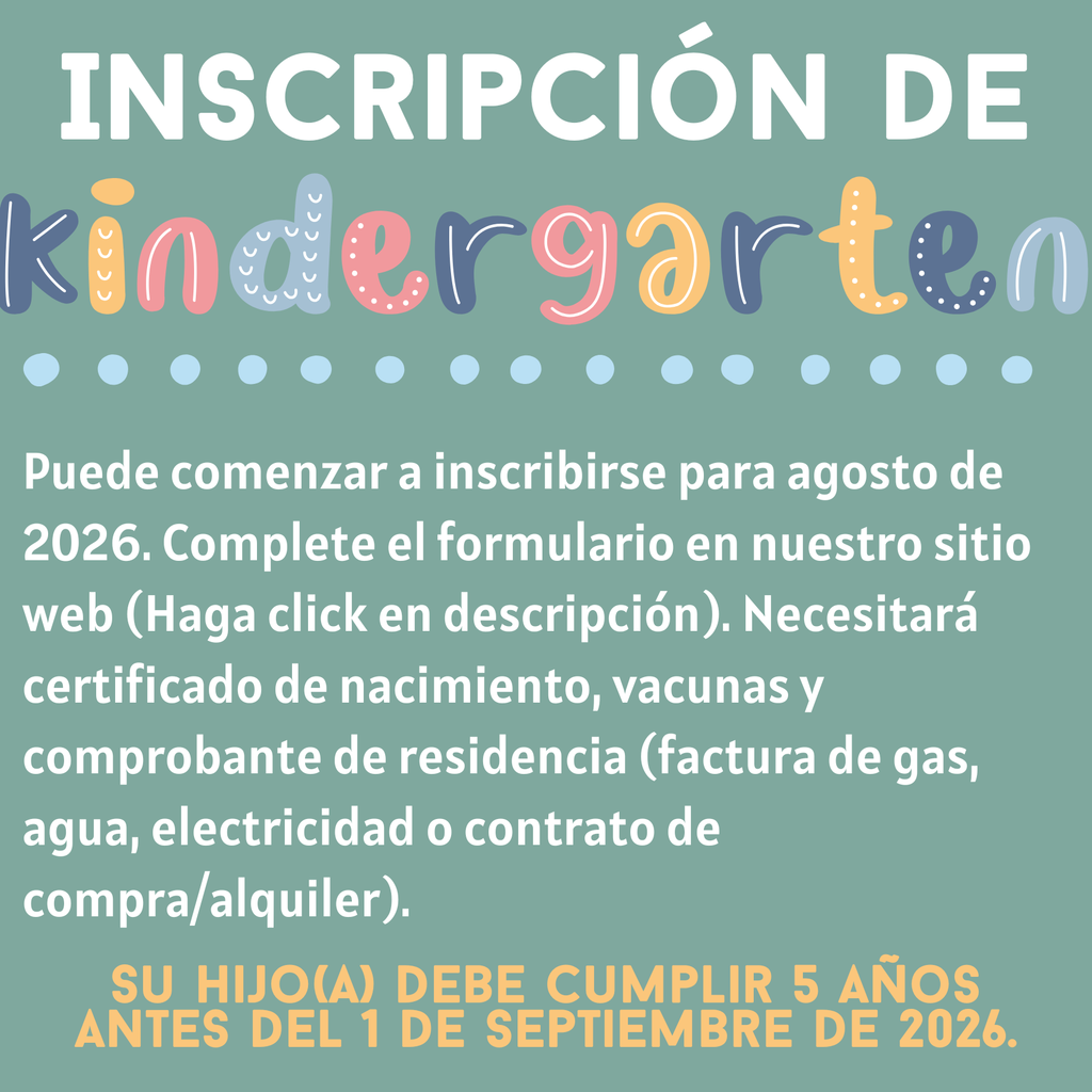 Kinder Registrations 