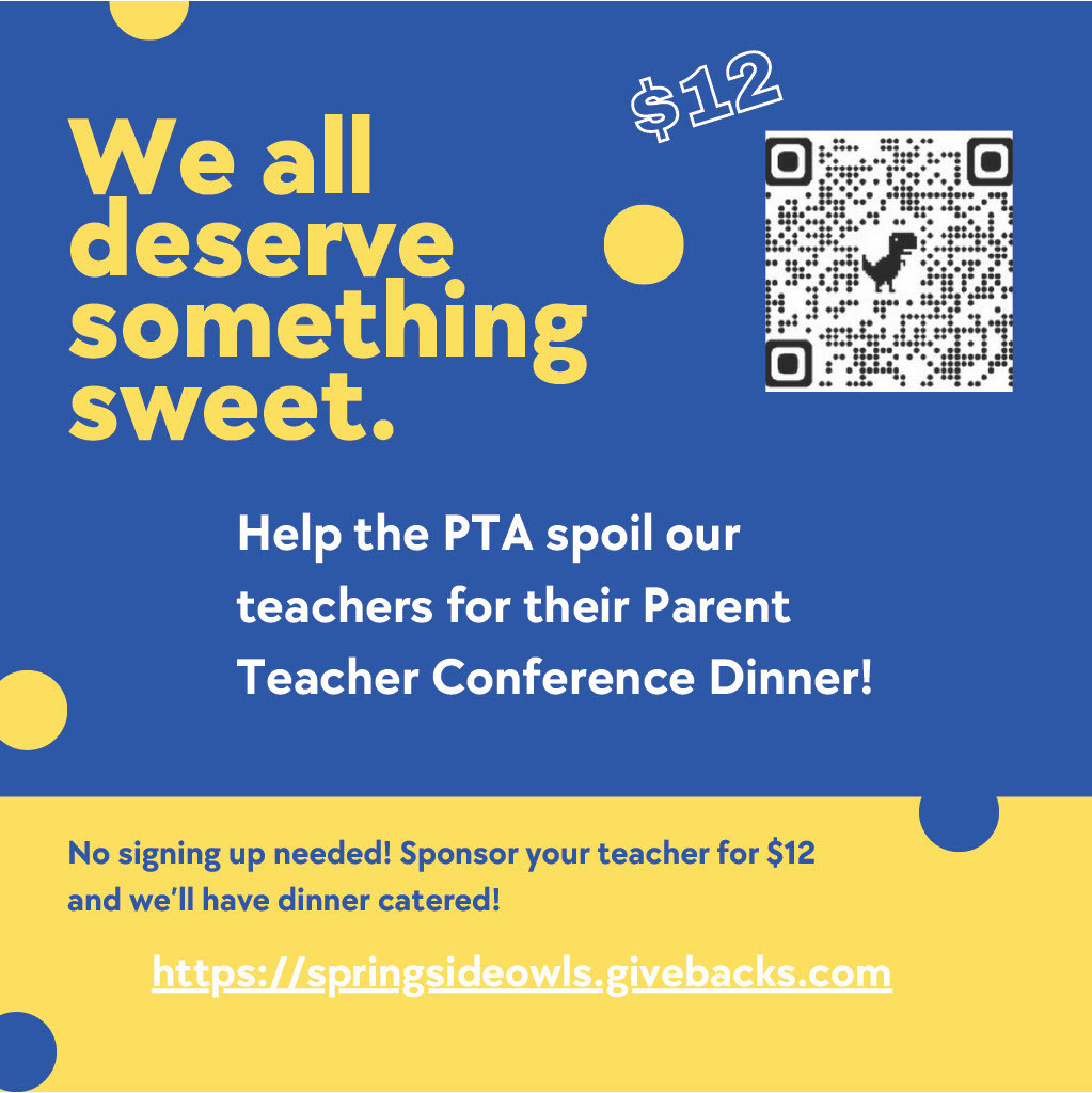 SPONSOR A MEAL FOR YOUR TEACHER AT PARENT TEACHER CONFERENCES