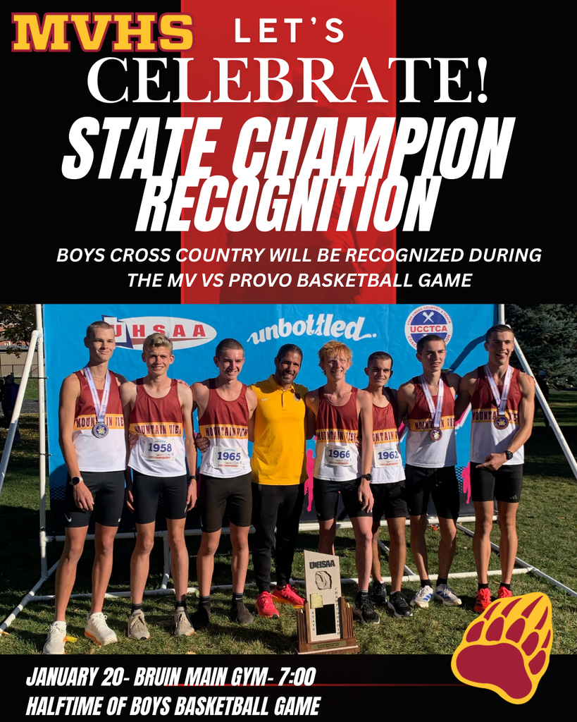 Let's Celebrate. State Champion Recognition for Boys Cross Country