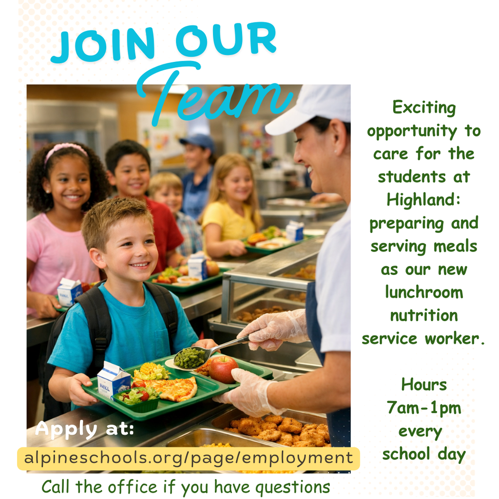 friendly lunch worker serving food to students