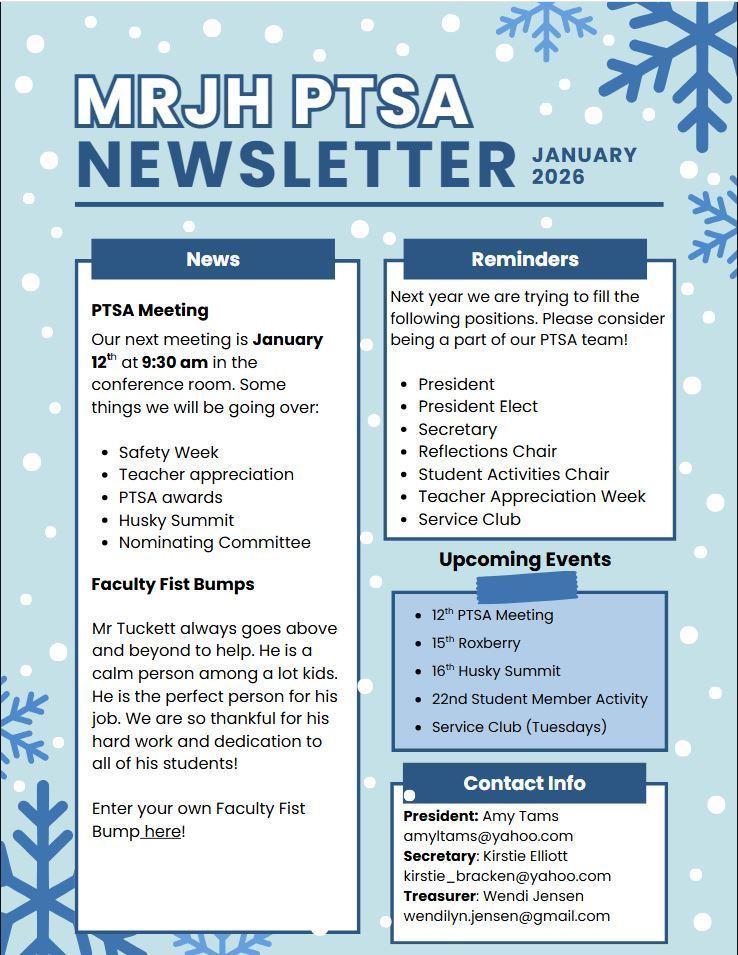 PTSA Jan 2026 Newsletter
