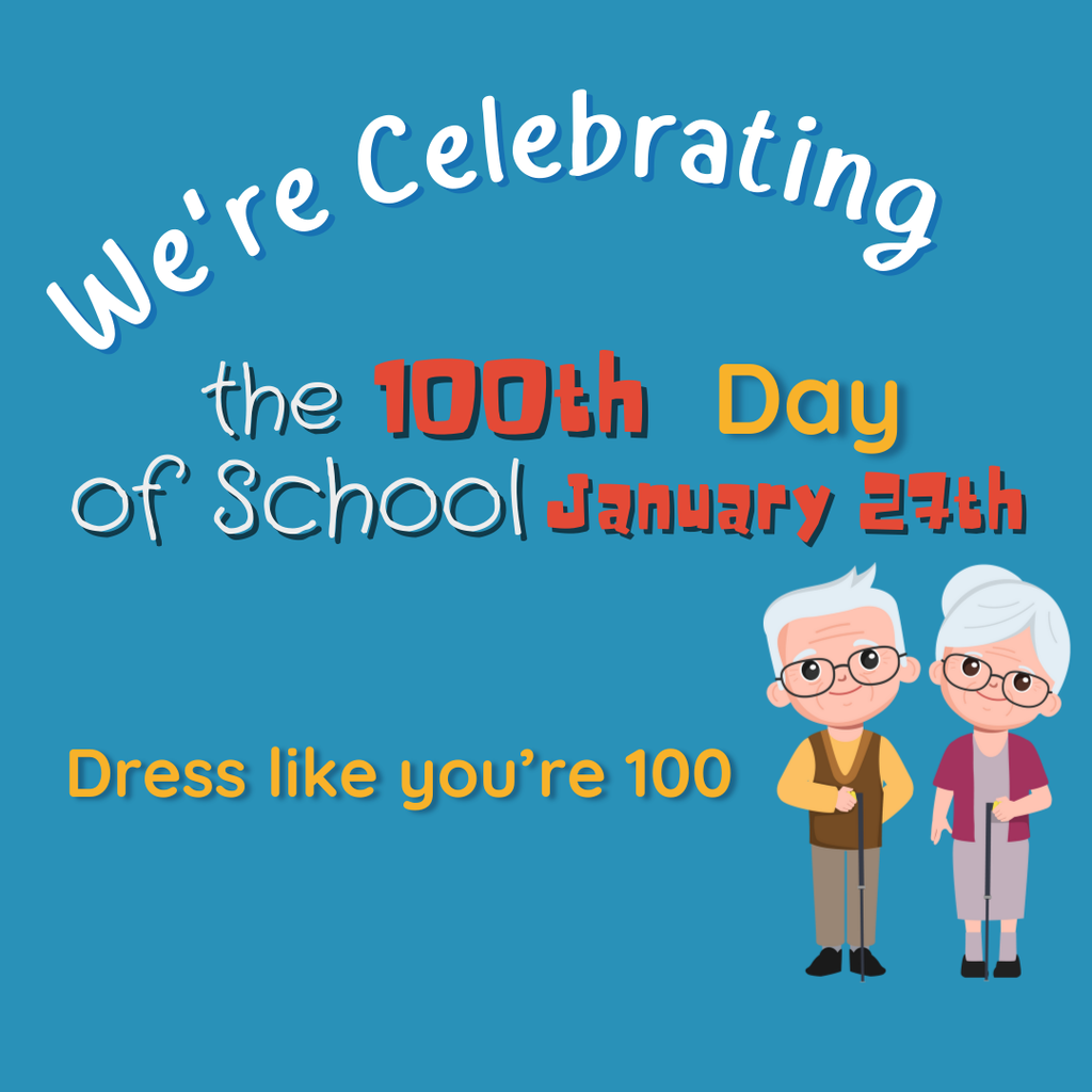blue background grandpa and grandma 100th Day of School - Dress like you're 100
