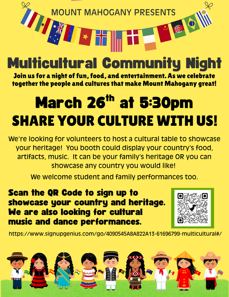 Multicultural Night - VOLUNTEERS NEEDED