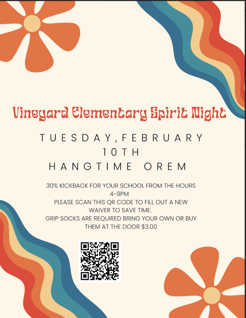 yellow background with two orange flowers and 2 wavy rainbows 