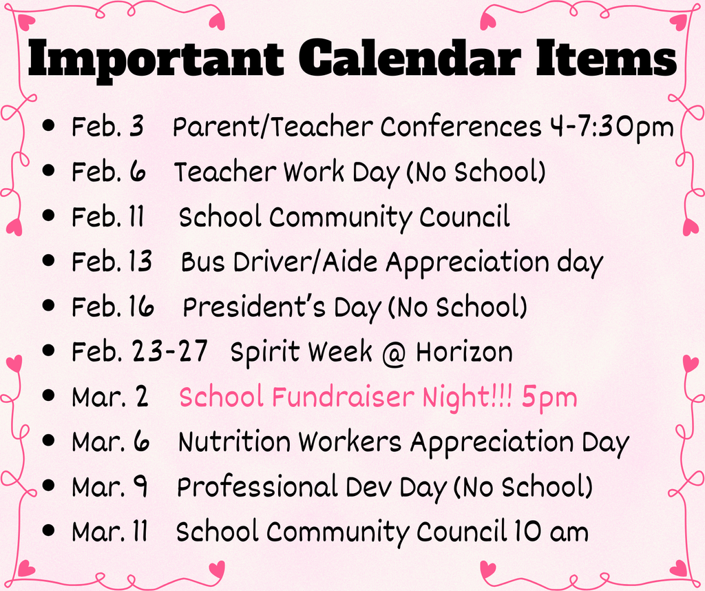 february and march important calendar events