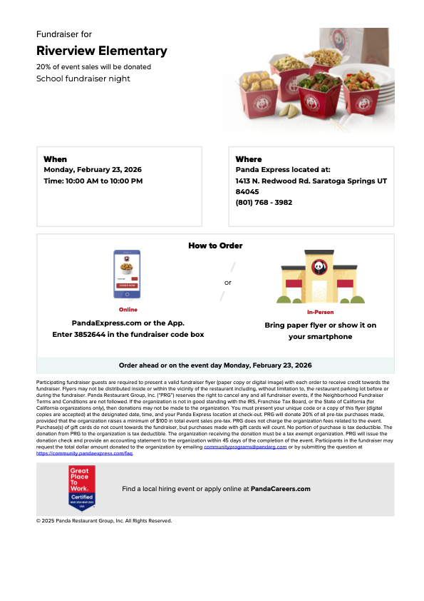 Panda Express Night Flyer