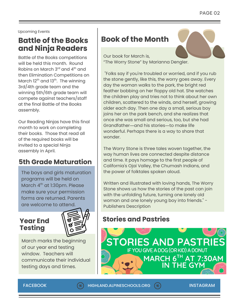 Colorful school newsletter