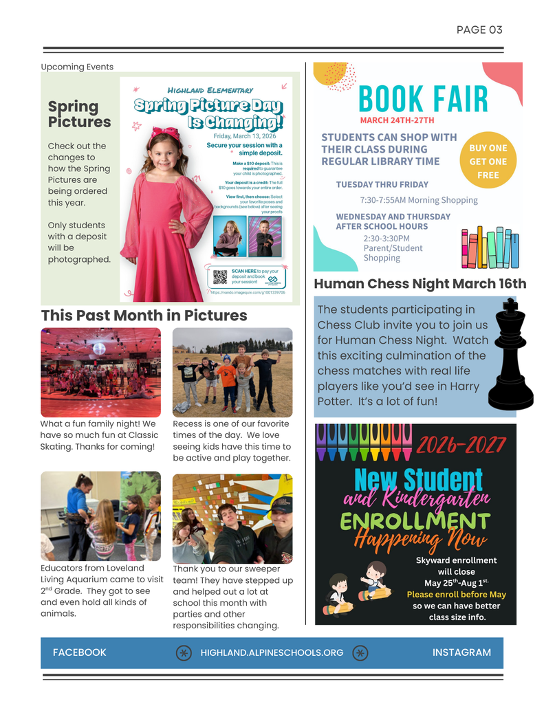 Colorful school newsletter
