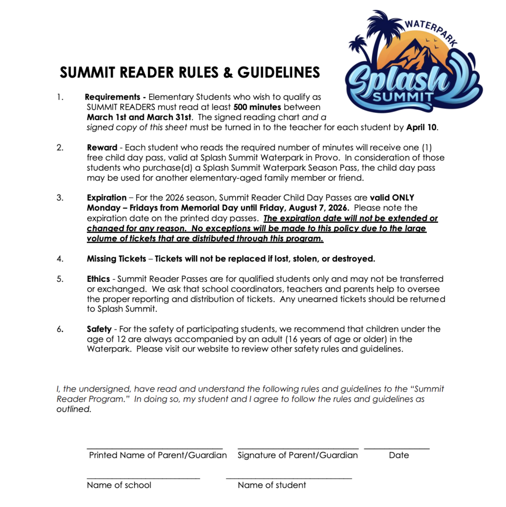Splah summit reading participation form