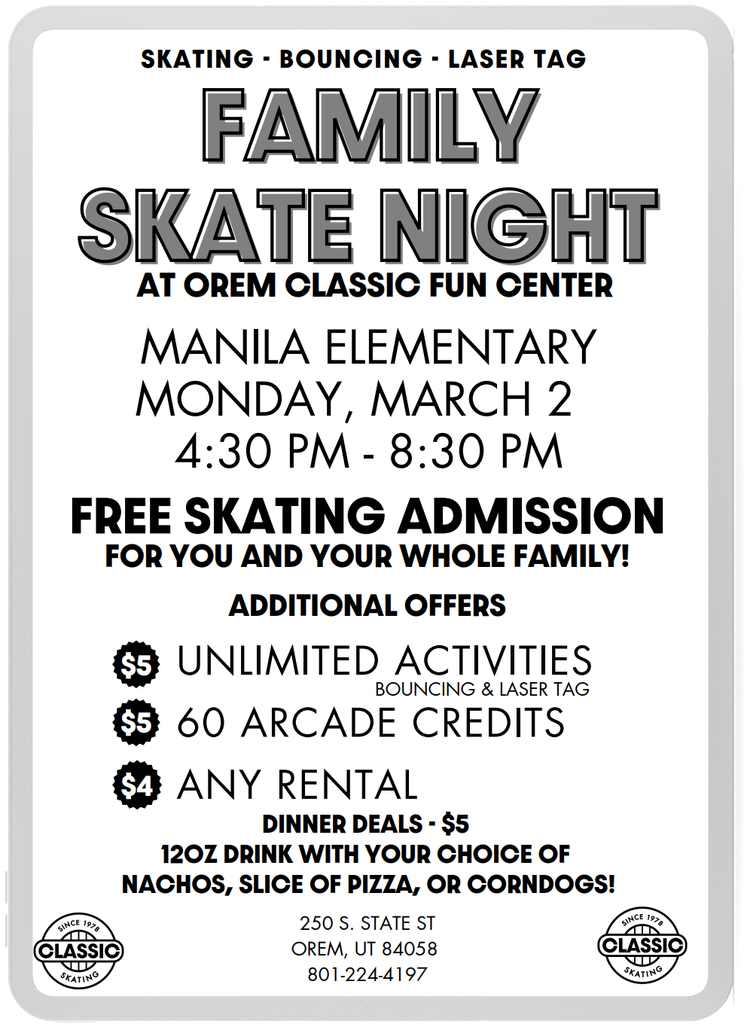 Family Skate Night Flyer