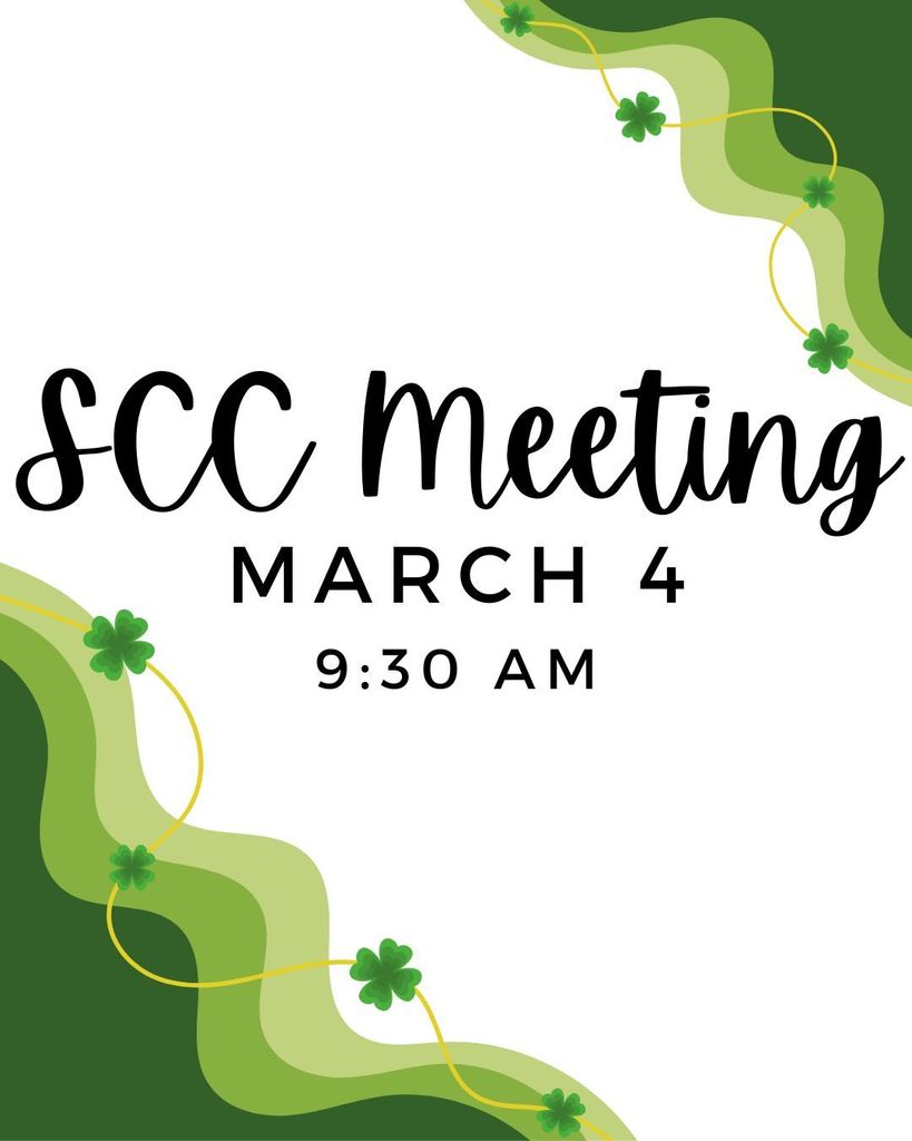 SCC Meeting with green swirly corners