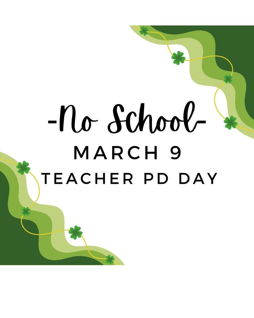 No School with green swirly corners