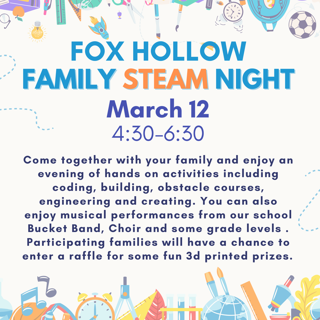 flier with pictures of school supplies