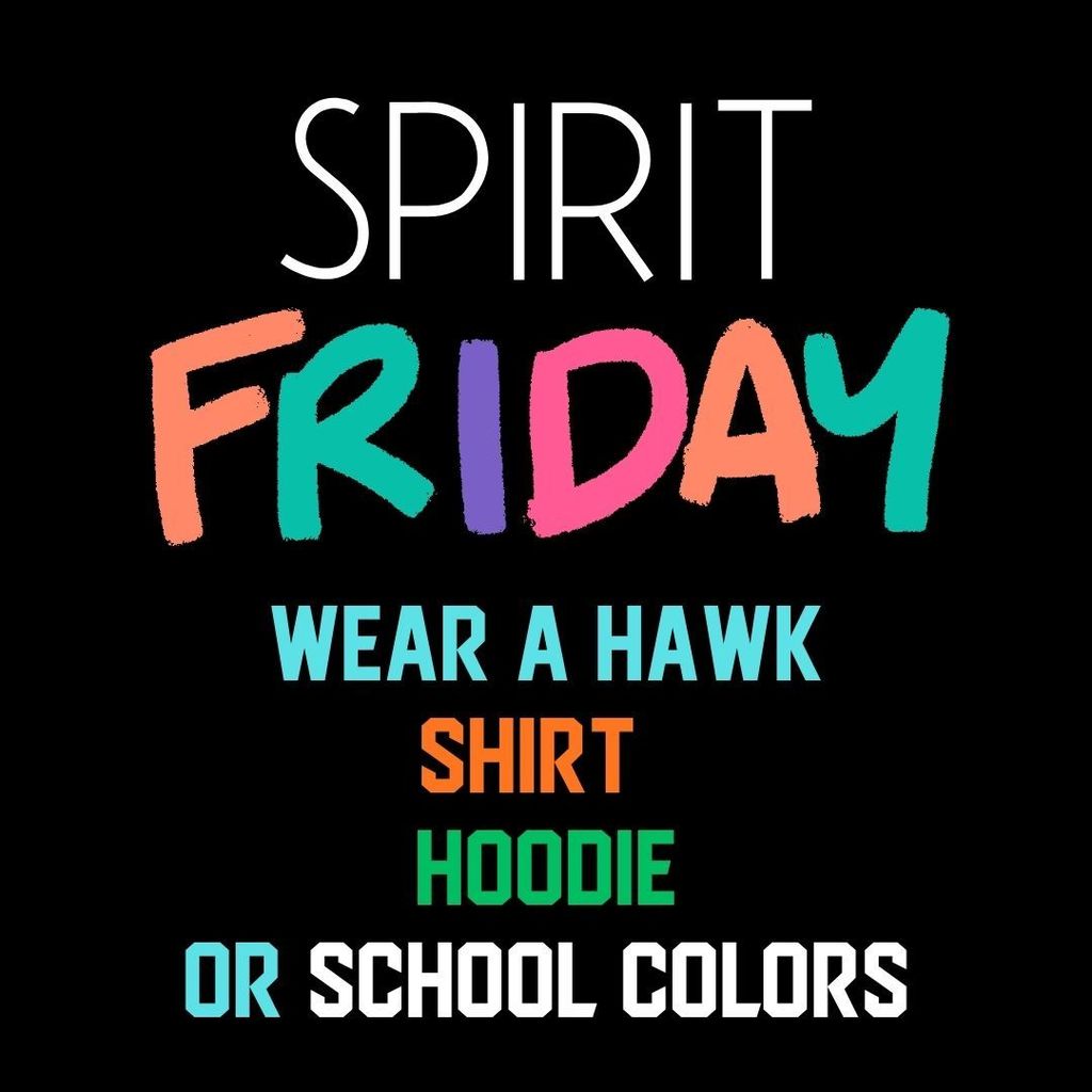 black background reminder for spirit Friday