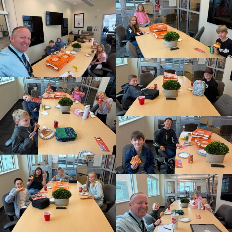 pizza party with Principal Pead