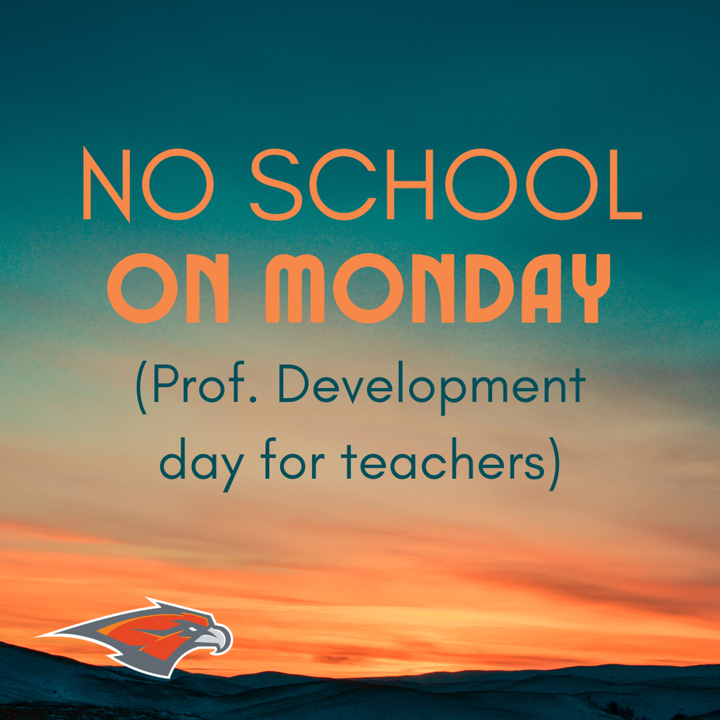 No school on Monday with sunset