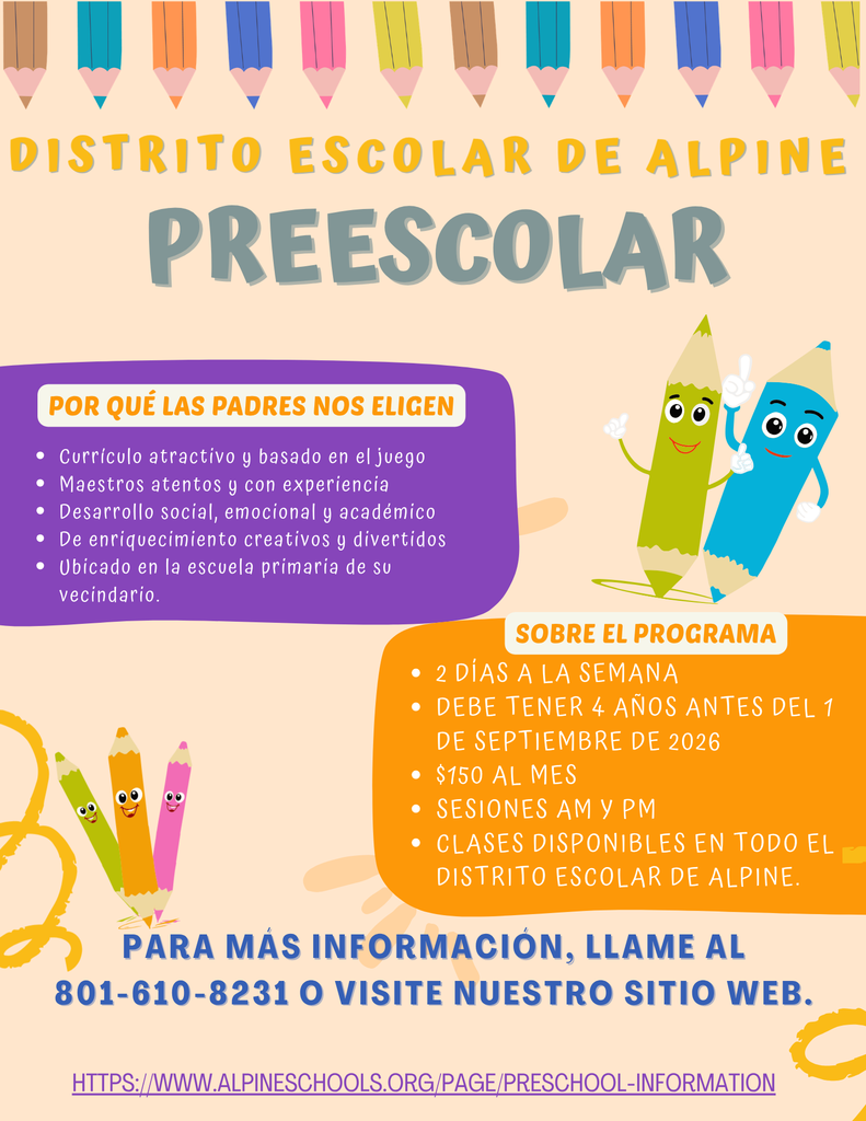 Distrito Escolar De Alpine Preescolar