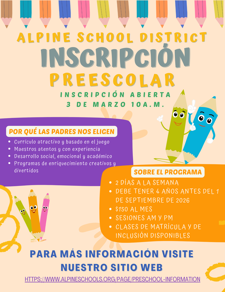 Preschool Flyer Spanish