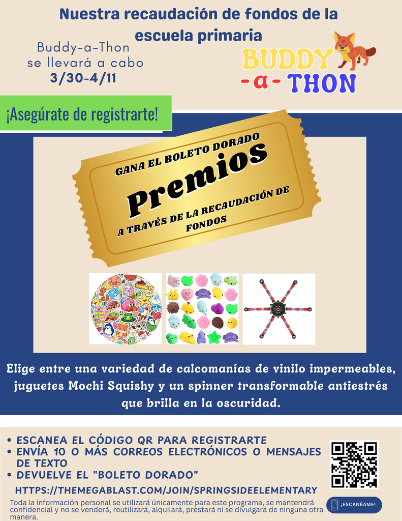 Spanish Announcement for Buddy-a-thon Fundraiser