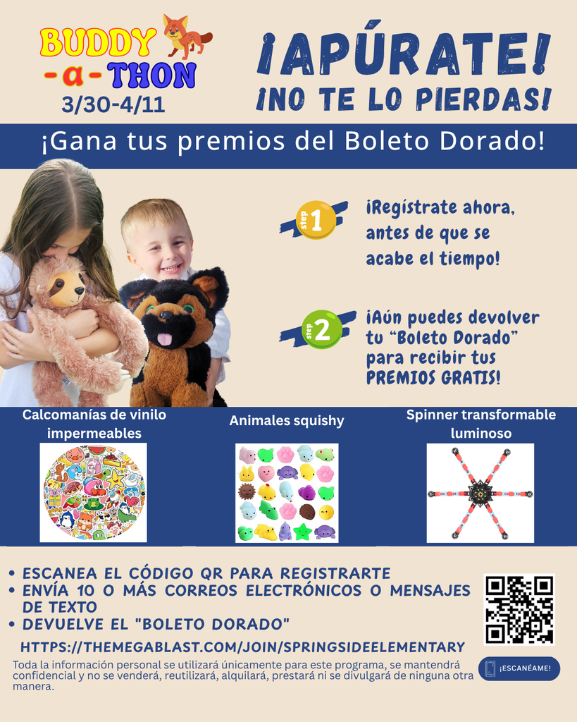 Spanish Announcement for Buddy-a-thon Fundraiser