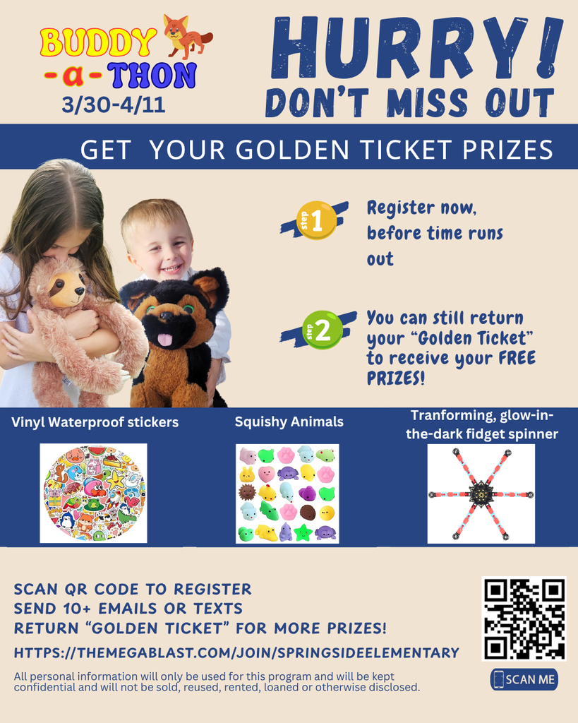 English Announcement for our Buddy-a-thon Fundraiser