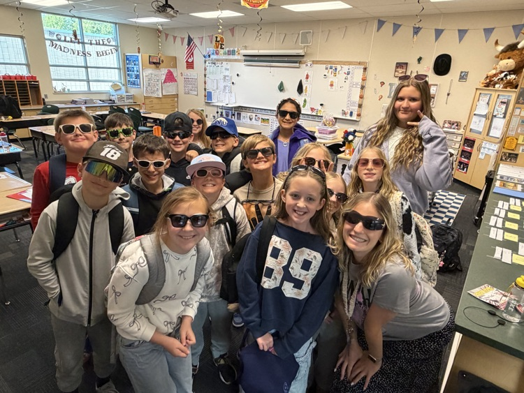 Miss Ross’ StuCo Spirt Friday Winners Wear Sunglasses