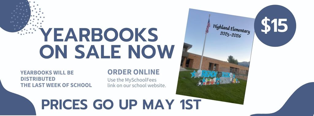 yearbook cover text with price and ordering info