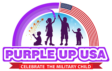 Purple and flag rainbow for purple up day