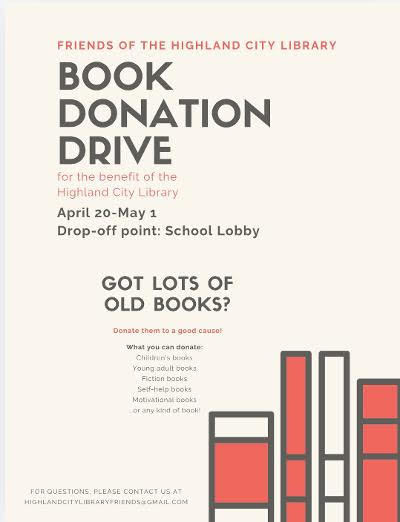 Book Drive flier