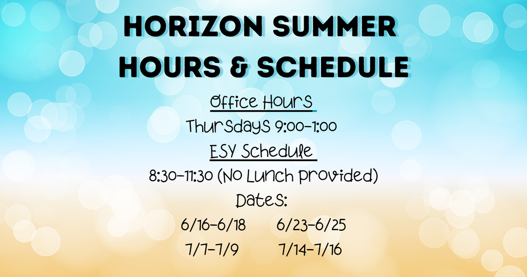 summer schedule