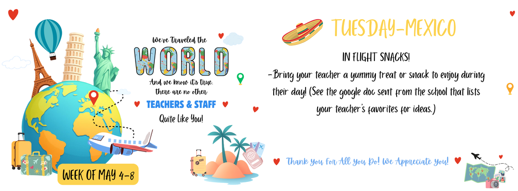 Tuesday teacher appreciation day