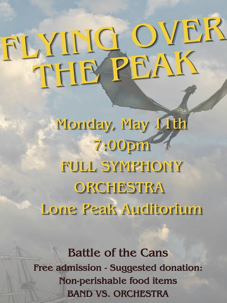 Flying Over the Peak Symphony Orchestra Concert Flyer