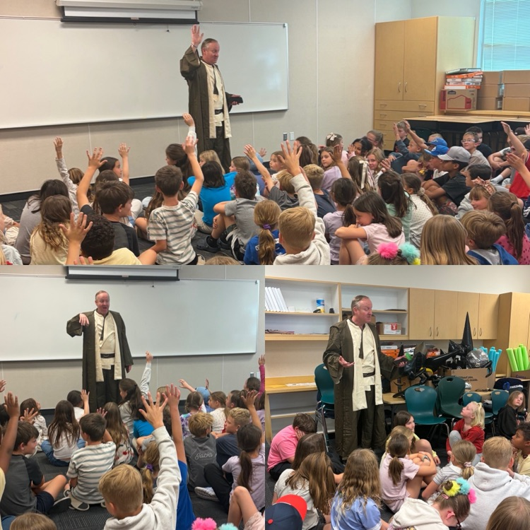Obi Wan Pead-Nobi talking to 3rd Graders