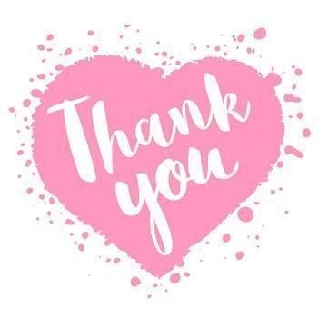 Thank you in a heart