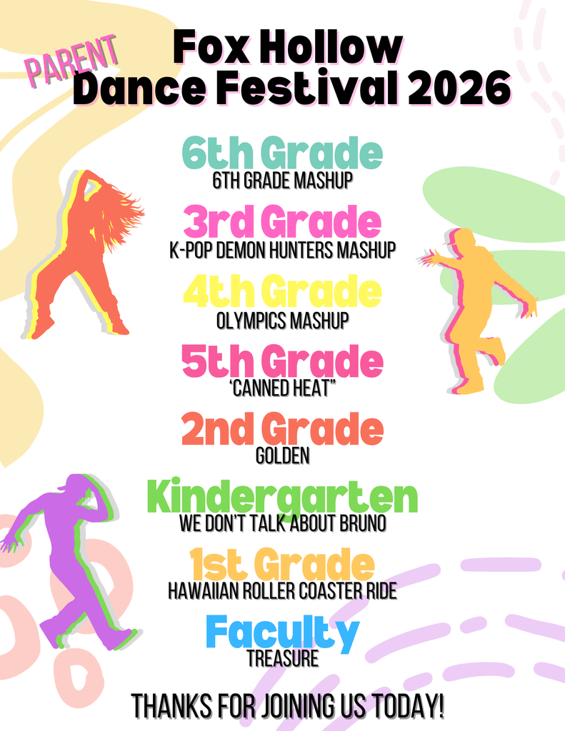 colorful flyer with graphics of people in dance poses.