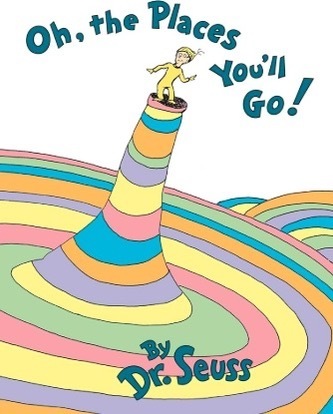 Oh the places you'll go dr. seuss book cover