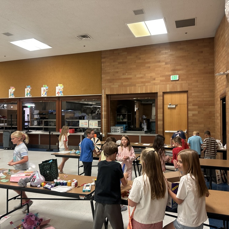 3rd grade students at market day 