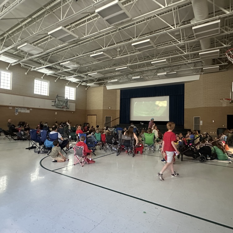students at movie night 