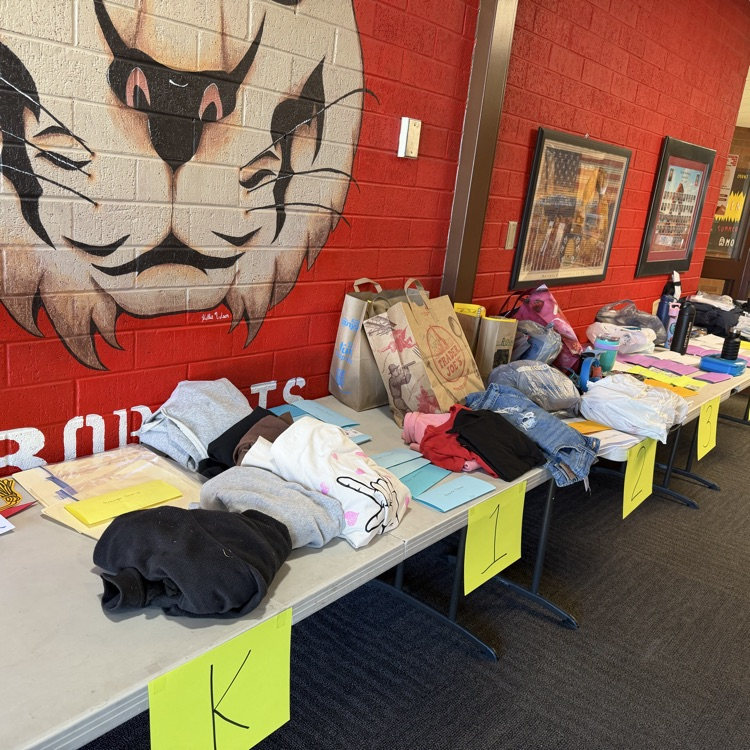 tables of student belongings 