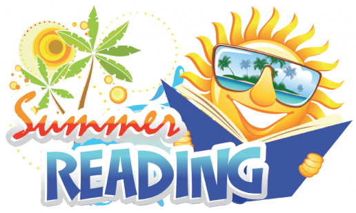 Sun w/ sun glasses reading a book