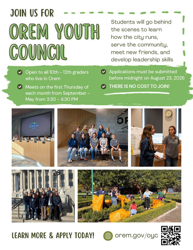 Orem Youth Council Flyer