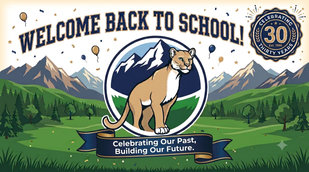 This is an image of our school logo that contains the text "Welcome Back to School" along with "Celebrating 30 years, Est. 1996" and "Celebrating Our Past, Building Our Future"