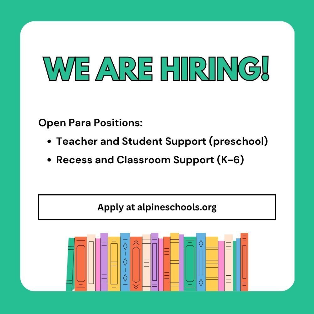 We are hiring! Apply at alpinedistrict.org