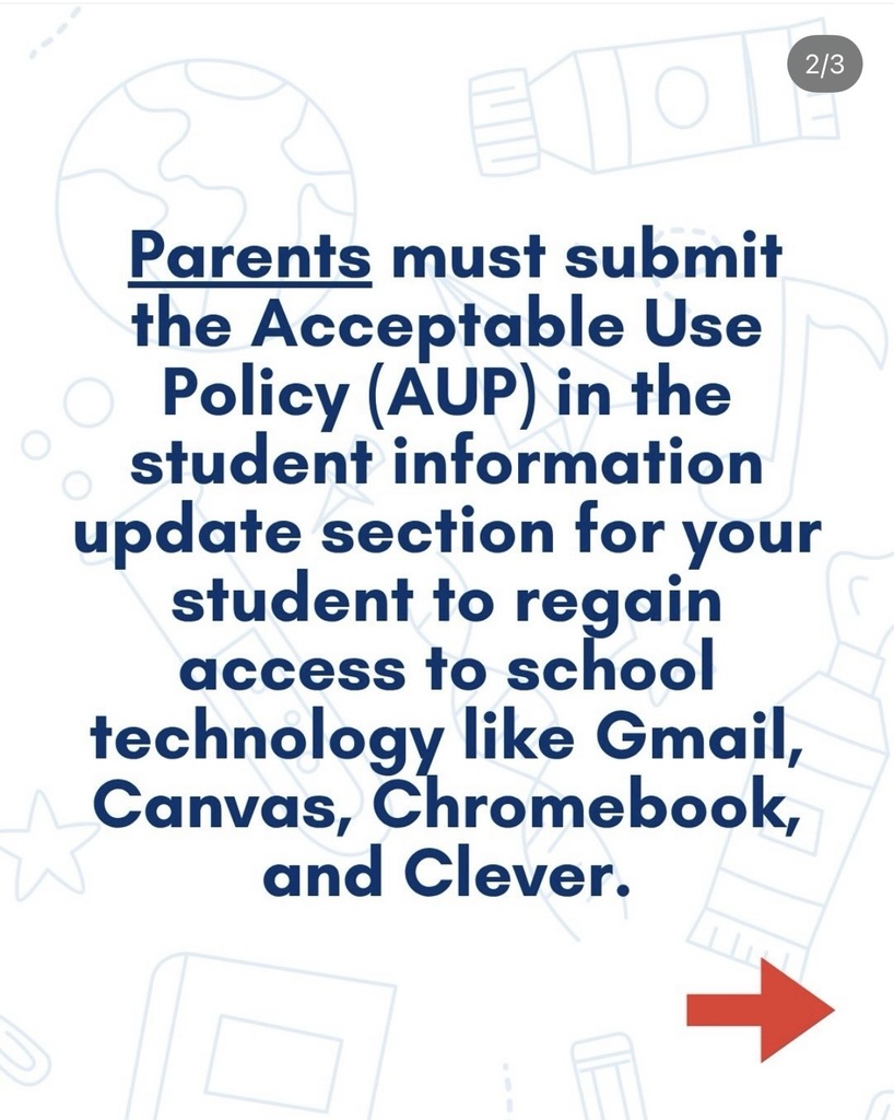 Parents must sign AUP