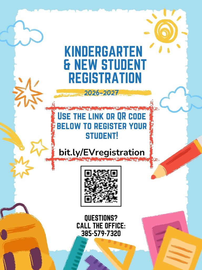 Kindergarten and New Student Registration is open