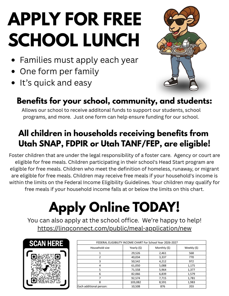 school lunch application